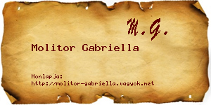 Molitor Gabriella névjegykártya